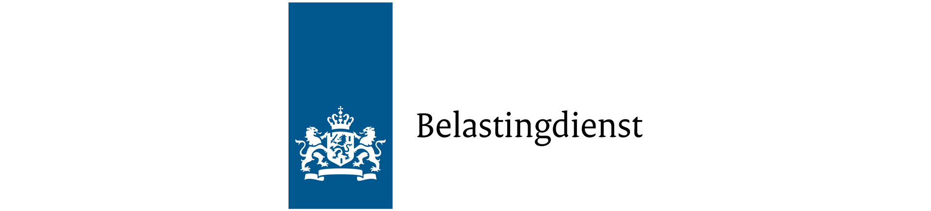 Belastingdienst logo, de organisatie die verantwoordelijk is voor belastinginning, wetgeving en de uitvoering van fiscale wetgeving in Nederland