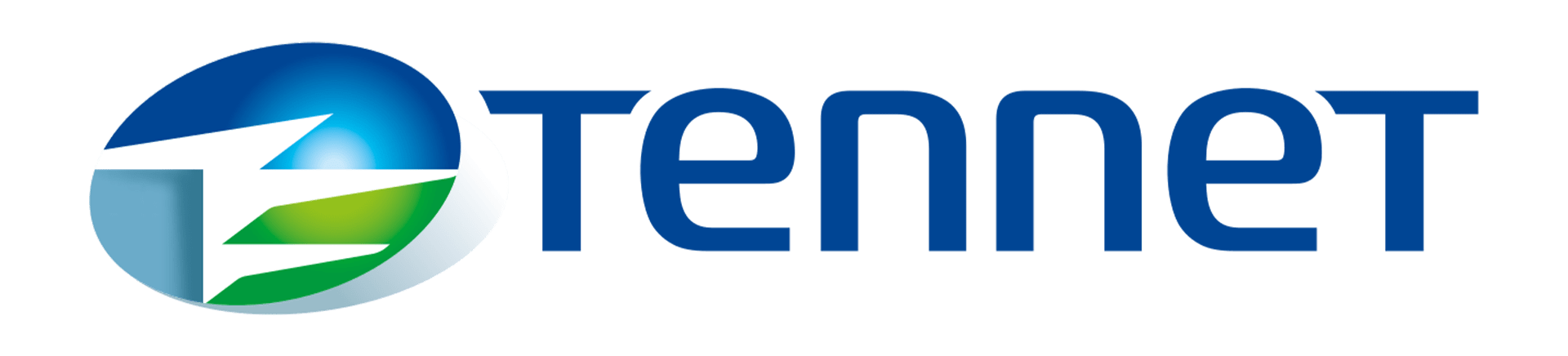 TenneT logo, een vooraanstaande netbeheerder in Europa, gespecialiseerd in de betrouwbaarheid en uitbreiding van elektriciteitsnetwerken.