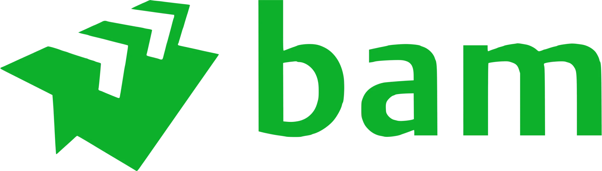 BAM logo, een toonaangevend bedrijf in de bouw- en vastgoedsector, bekend om duurzame en innovatieve bouwprojecten.